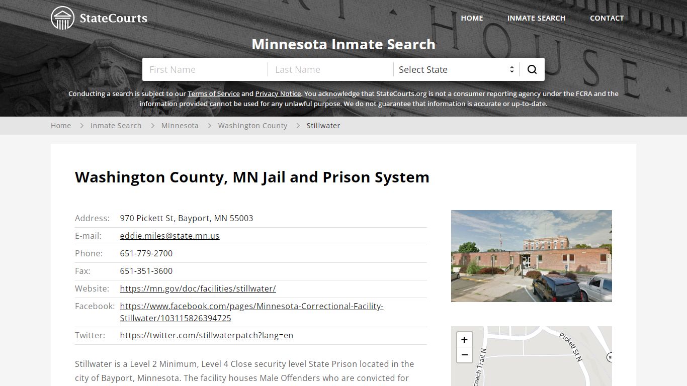 Stillwater Inmate Records Search, Minnesota - StateCourts